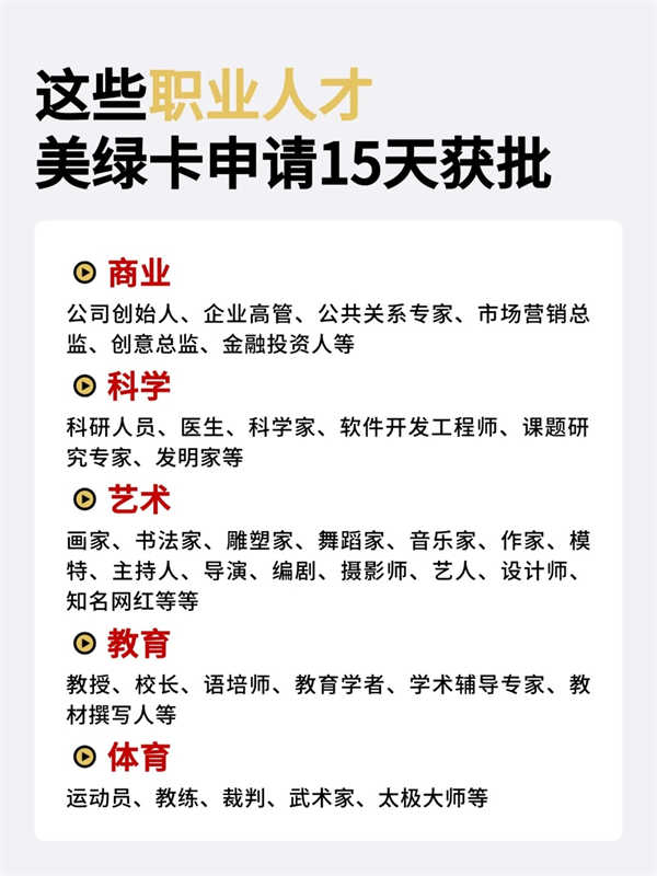 这些职业美国给你留了便捷通道 这些职业美国给你留了便捷通道