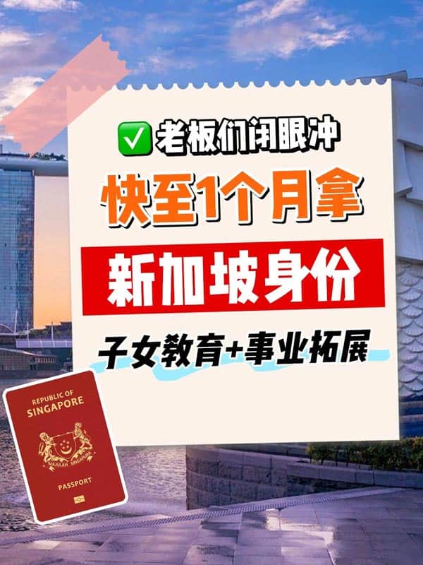 老板都在办的新加坡身份,满40分直接获批! 老板都在办的新加坡身份,满40分直接获批!