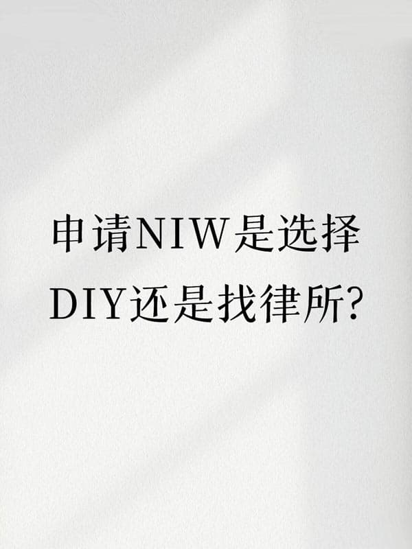 申请美国NIW移民是选择DIY还是找专业移民机构? 申请美国NIW移民是选择DIY还是找专业移民机构?