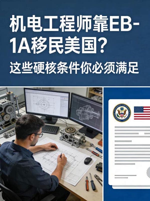机电工程师靠EB-1A移民美国?这些硬核条件你必须满足 机电工程师靠EB-1A移民美国?这些硬核条件你必须满足